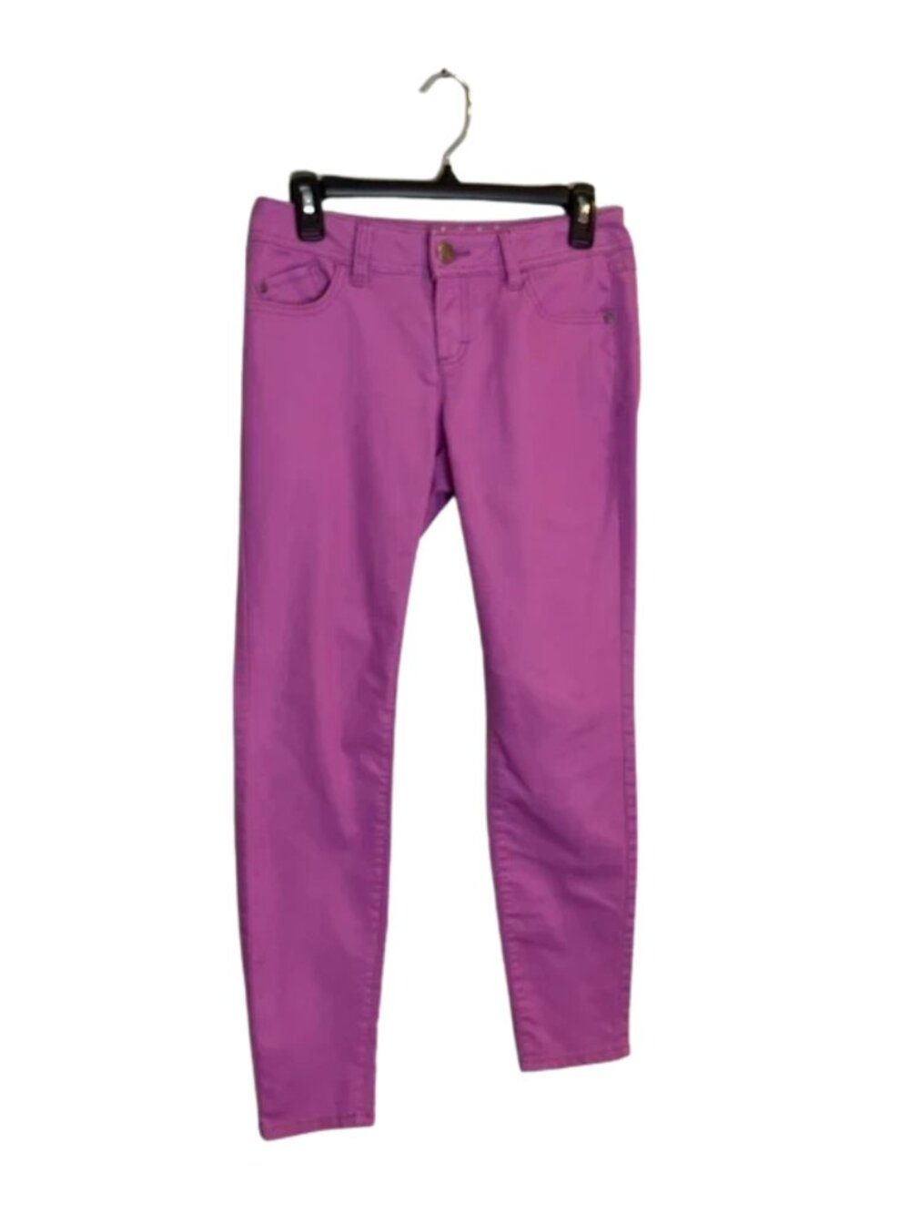 ELLE Women's Skinny Low-Rise Fit Stretch Jean Pants Purple Size 4